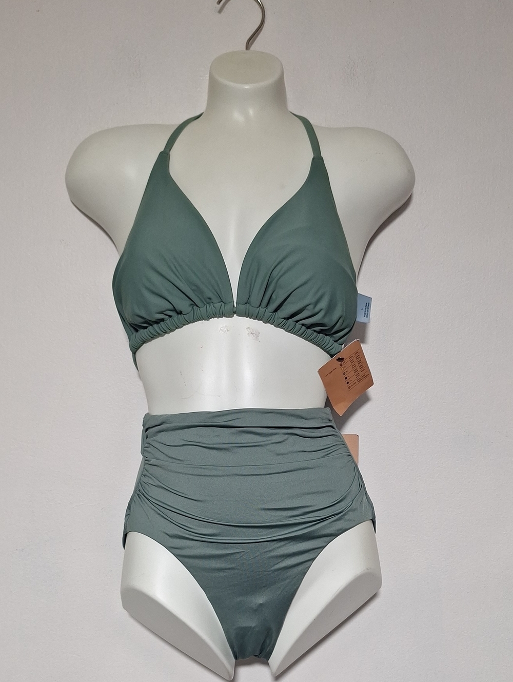 Shade & Shore Sage Green Triangle Bikini Set